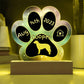 Scottish Deerhound - Personalized Dog Gotcha Day 7" Acrylic Paw Print Plaque
