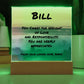 Mental health acrylic plaque with “You Carry the Weight,” custom support gift for dads or partners.
