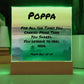 Personalized 7-inch plaque featuring “For All the Times You Carried More,” emotional tribute gift for father figures.
