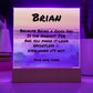 Square acrylic plaque with “Because Being a Good Dad Is the Hardest Job,” personalized mental health gift for dads.