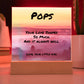 Emotional tribute plaque with “Your Love Shaped So Much,” personalized dad gift with elegant display base.