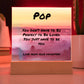 Motivational plaque with “You Don’t Have to Be Perfect,” LED optional acrylic sign for dad mental health support.