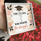 Shop our the tassel was worth the struggle graduation cap name necklace featuring the Polished Stainless Steel style option from MySisterIsASurvivor.