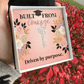 Shop our built from courage driven by purpose graduation cap name necklace featuring the Polished Stainless Steel style option from MySisterIsASurvivor.