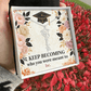 Shop our premium keep becoming who you were meant to be graduation cap name necklace from MySisterIsASurvivor.