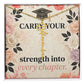 Shop our carry your strength into every chapter graduation cap name necklace featuring the 18k Yellow Gold Finish style option from MySisterIsASurvivor.