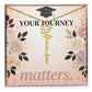 Shop our your journey matters graduation cap name necklace featuring the 18k Yellow Gold Finish style option from MySisterIsASurvivor.