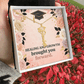 Shop our healing and growth brought you forward graduation cap name necklace featuring the Polished Stainless Steel style option from MySisterIsASurvivor.