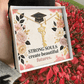 Shop our strong souls create beautiful futures graduation cap name necklace featuring the Polished Stainless Steel style option from MySisterIsASurvivor.