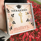 Shop our your journey matters graduation cap name necklace featuring the 18k Yellow Gold Finish style option from MySisterIsASurvivor.