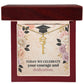 Shop our premium today we celebrate your courage and dedication graduation cap name necklace from MySisterIsASurvivor.