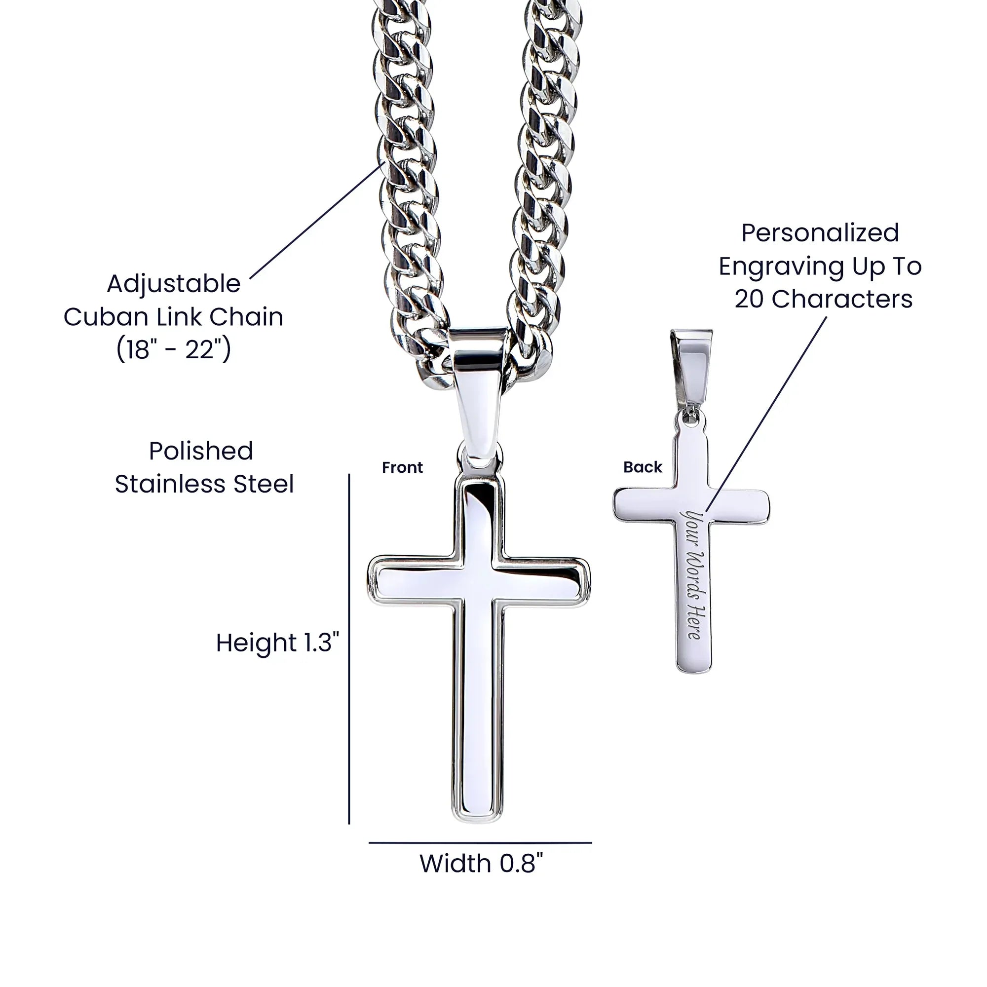 Shop our premium brave burned out still breathing cross cuban link chain from MySisterIsASurvivor.