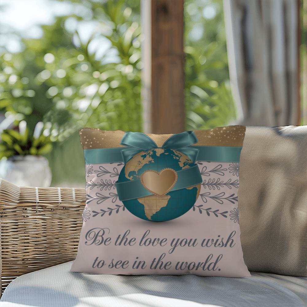 Be The Love You Wish To See In The World: Indoor/Outdoor Pillow Self-Care for Relaxation, Mindfulness & Emotional Wellness