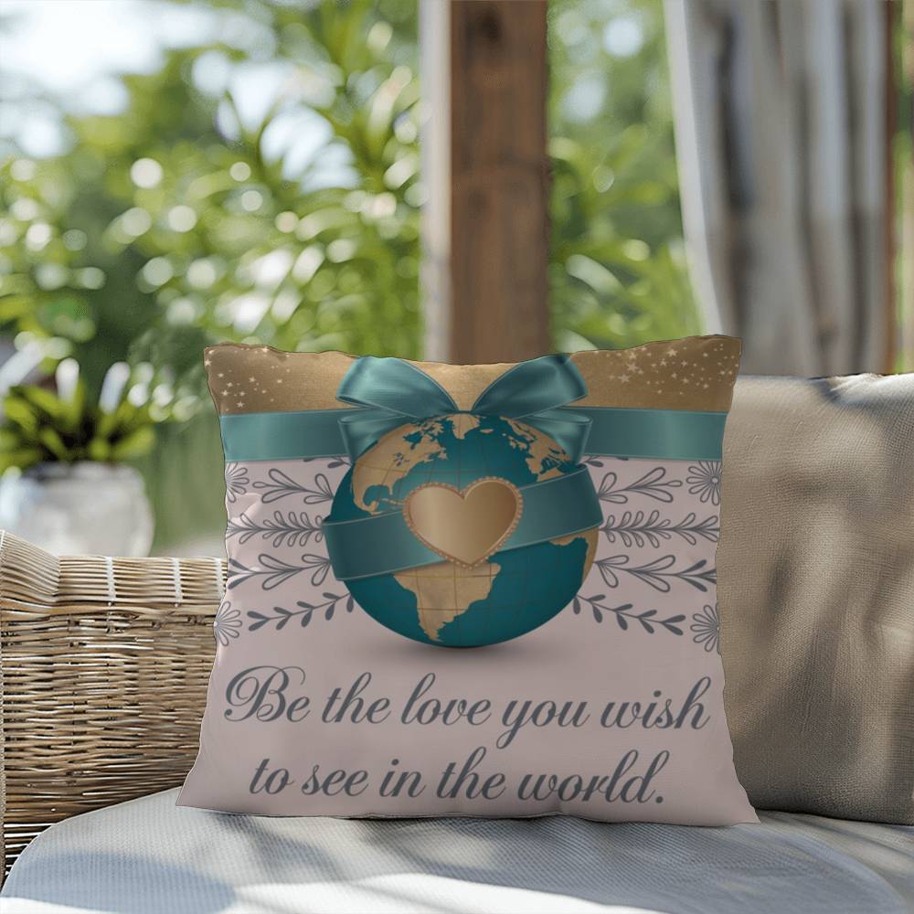 Be The Love You Wish To See In The World: Indoor/Outdoor Pillow Self-Care for Relaxation, Mindfulness & Emotional Wellness