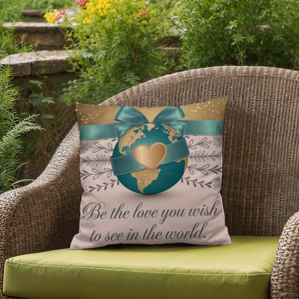 Be The Love You Wish To See In The World: Indoor/Outdoor Pillow Self-Care for Relaxation, Mindfulness & Emotional Wellness