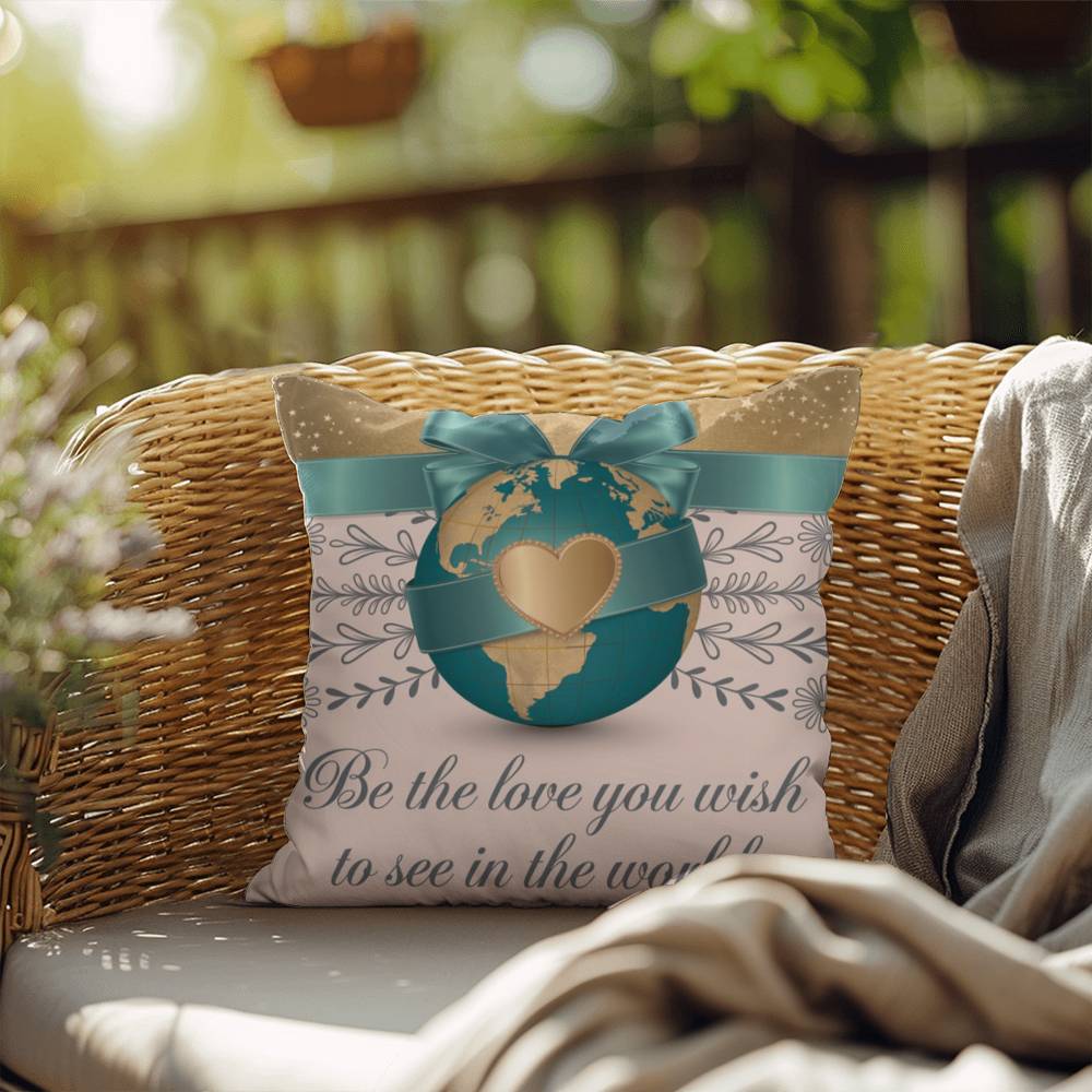 Be The Love You Wish To See In The World: Indoor/Outdoor Pillow Self-Care for Relaxation, Mindfulness & Emotional Wellness