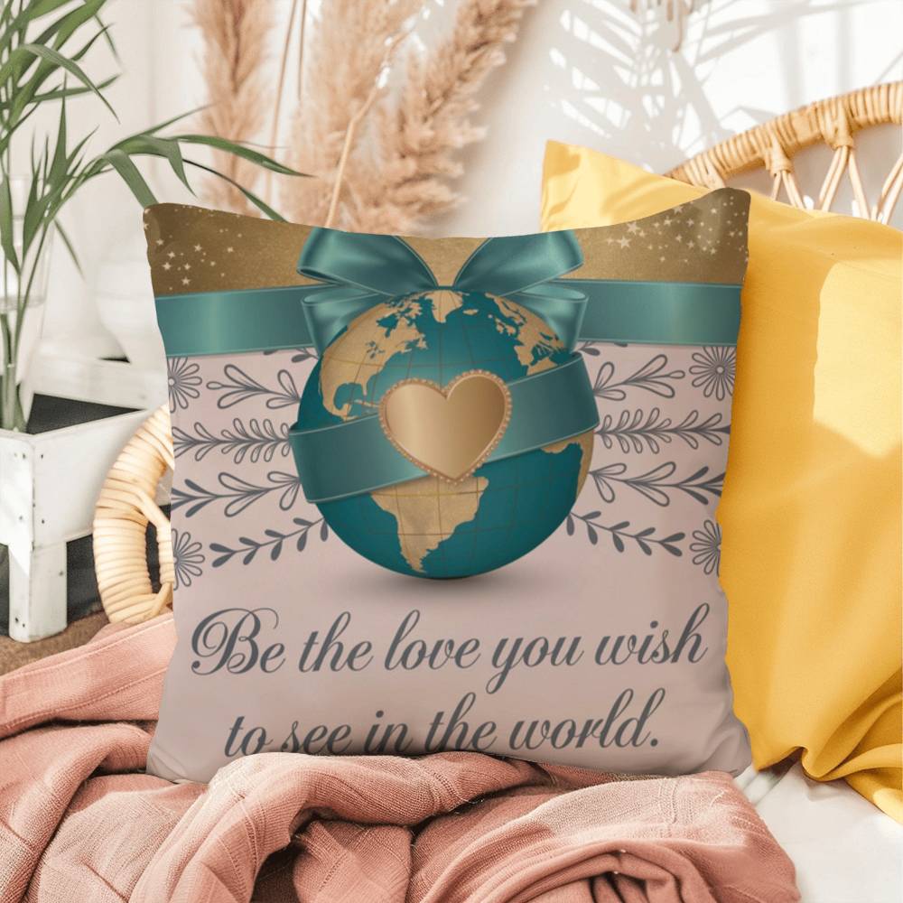 Be The Love You Wish To See In The World: Indoor/Outdoor Pillow Self-Care for Relaxation, Mindfulness & Emotional Wellness