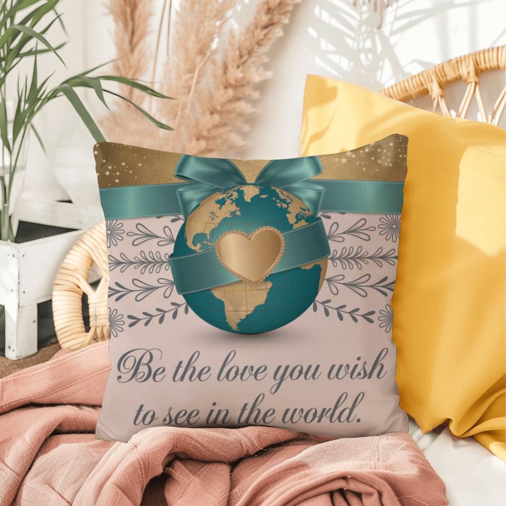 Be The Love You Wish To See In The World: Indoor/Outdoor Pillow Self-Care for Relaxation, Mindfulness & Emotional Wellness