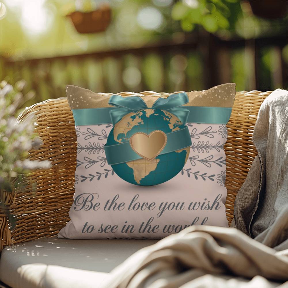 Be The Love You Wish To See In The World: Indoor/Outdoor Pillow Self-Care for Relaxation, Mindfulness & Emotional Wellness