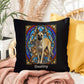 Cream Belgian Malinois Pillow, custom stained glass dog art, gift for pet owners and enthusiasts