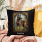 Fawn Sable Belgian Malinois Pillow, custom stained glass art gift for dog lovers and families