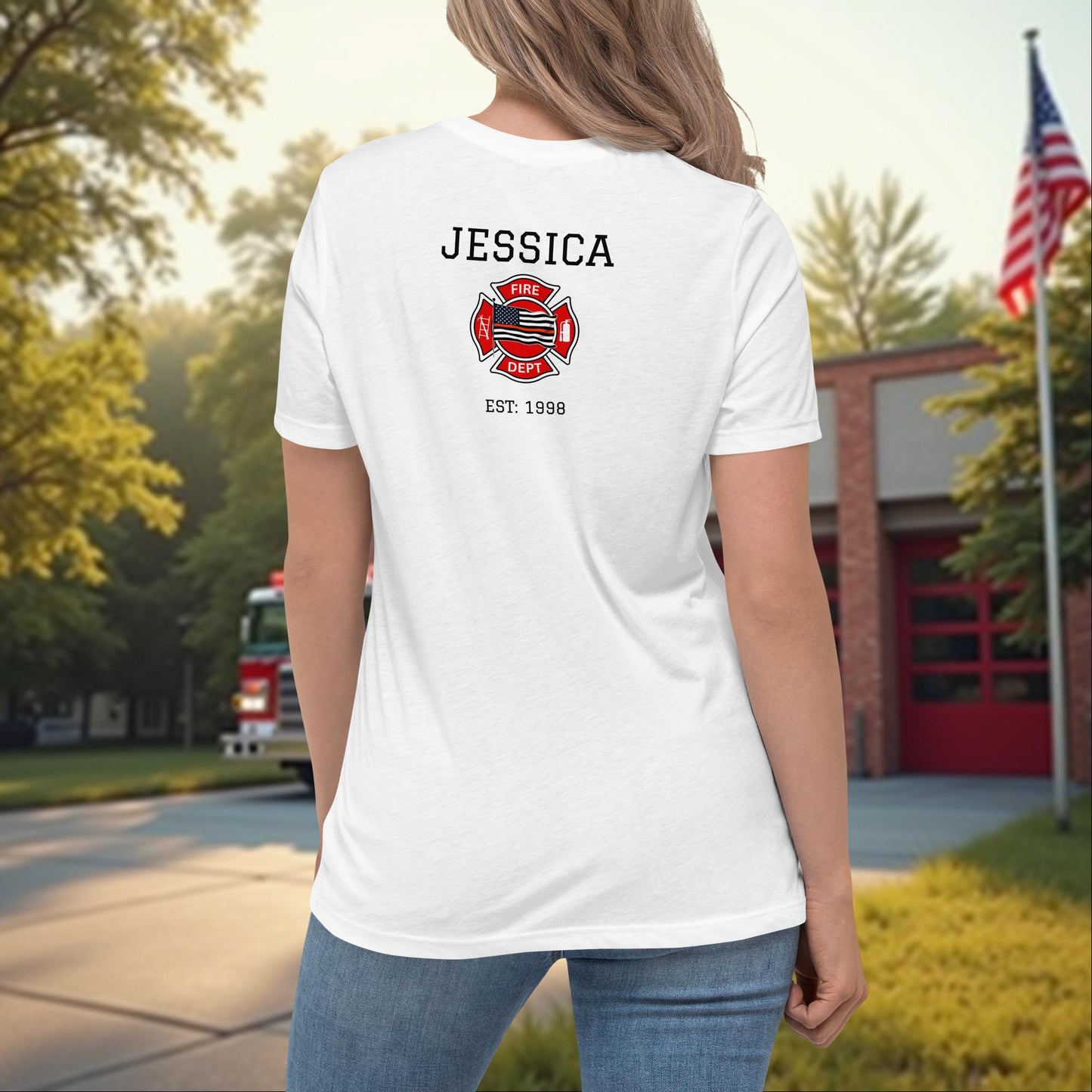 Brave. Burned Out. Women’s Relaxed T-Shirt - Firefighter Support Tee for Mental Health and Burnout Awareness - MySisterIsASurvivor