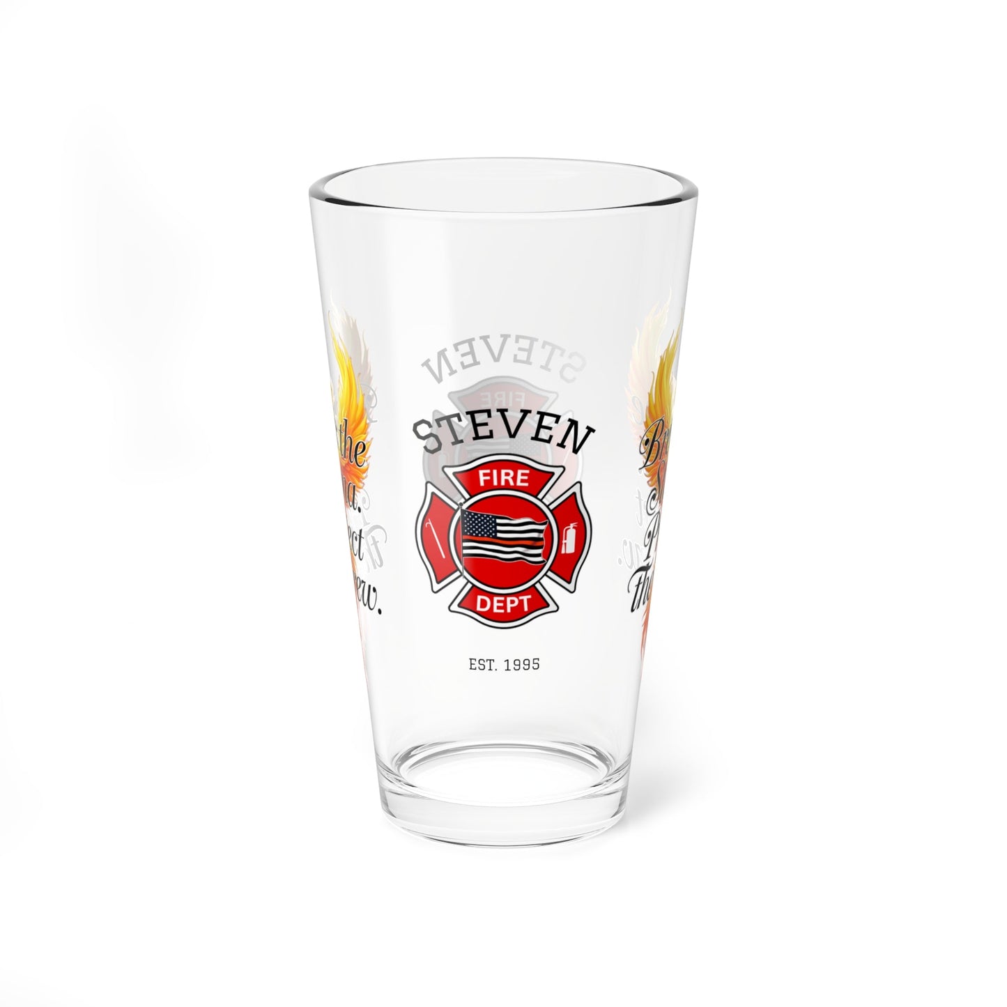 Break the stigma and protect the crew – mental health awareness pint glass for firefighters and teams. - MySisterIsASurvivor