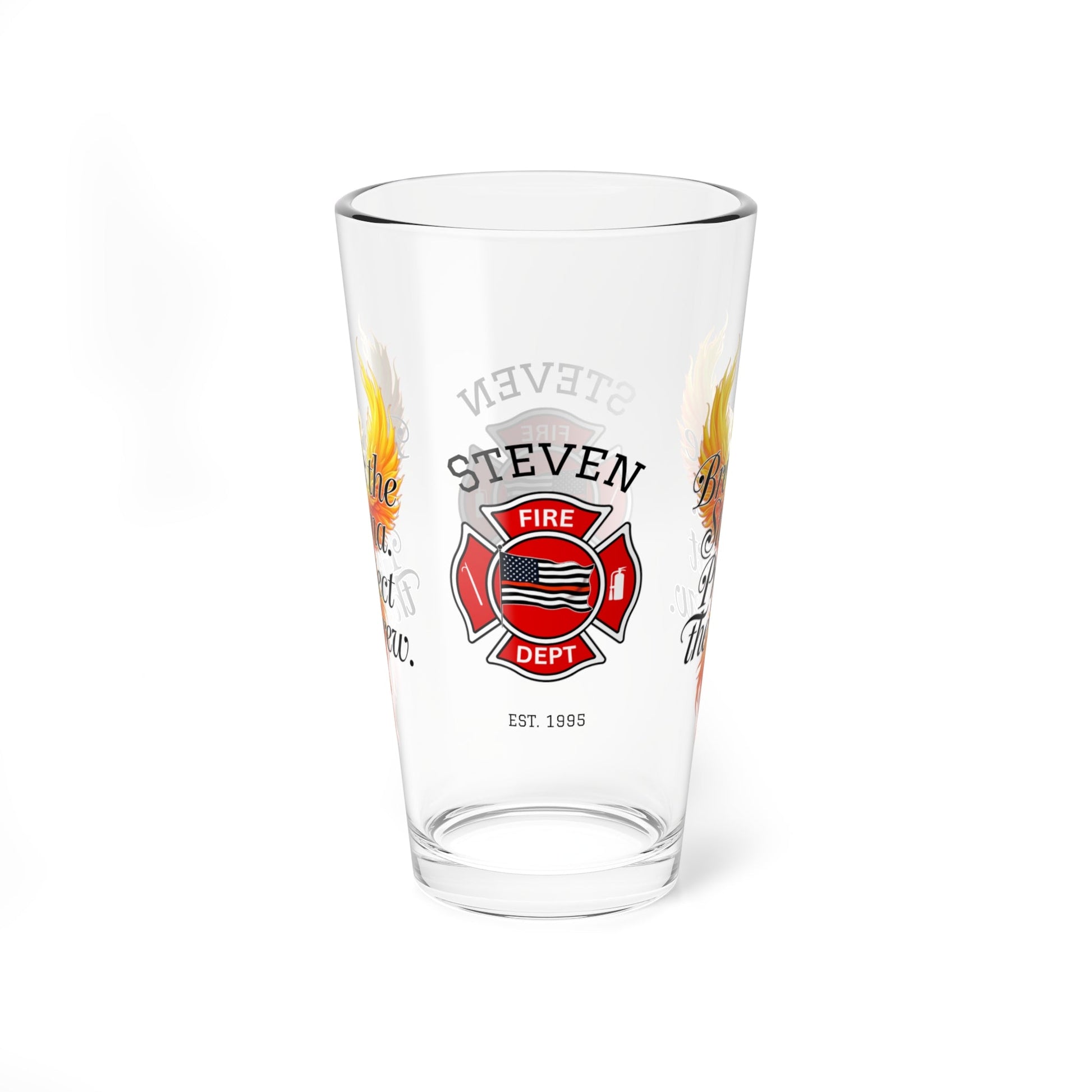 Break the stigma and protect the crew – mental health awareness pint glass for firefighters and teams. - MySisterIsASurvivor