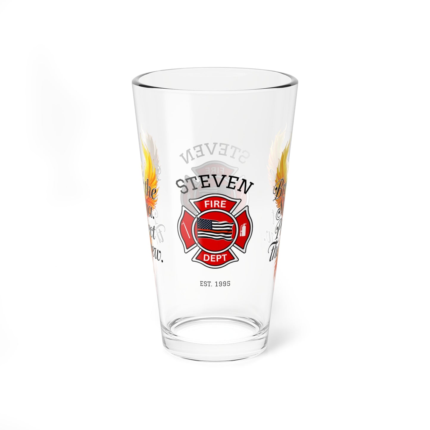 Break the stigma and protect the crew – mental health awareness pint glass for firefighters and teams. - MySisterIsASurvivor