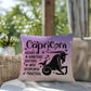 Capricorn zodiac pillow with earthy tones and spiritual astrology vibes