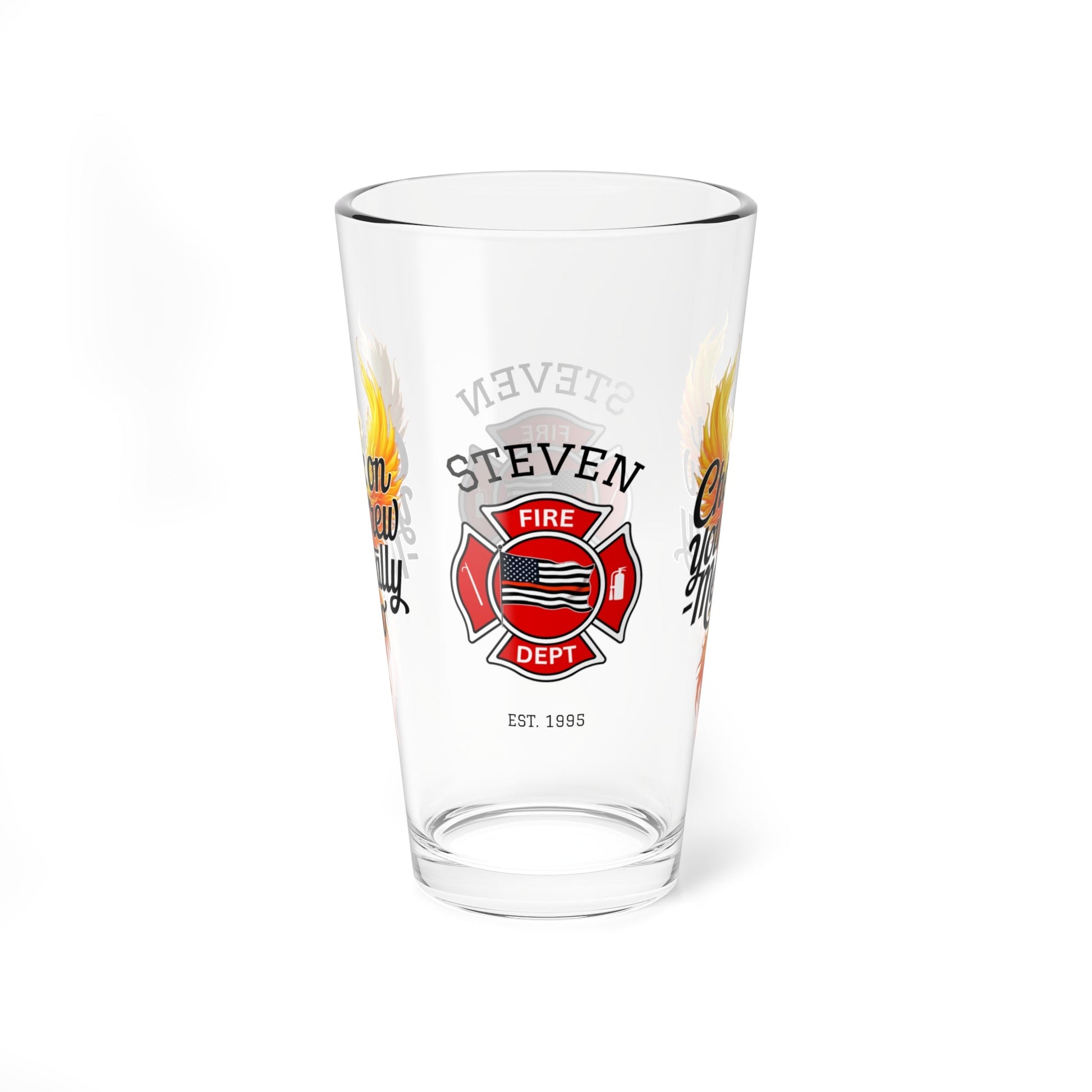 Check on your crew mentally too – firefighter support pint glass promoting peer support and wellness. - MySisterIsASurvivor