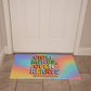 Chill Minds Open Hearts Personalized Welcome Mat - 21"x34" 70s Mental Wellness Rug - MySisterIsASurvivor