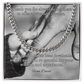 Cuban link chain gift with message card saying “Thank You For Always Being There” – gift for dad or father figure