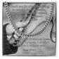 Cuban link chain for dad with message card “Thank You For Always Believing” – father appreciation gift