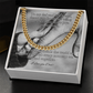 Cuban link chain with “To My Dad And Best Friend” message – meaningful gift from son or daughter