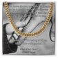 Cuban link chain with card “You Have Shown Me” – sentimental gift for life lessons from dad