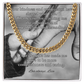 Cuban link chain with card “Your Kindness And Compassion” – gentle and loving father gift