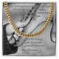 Cuban link chain gift with card “Your Love And Encouragement” – motivational gift for father