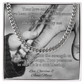 Cuban link chain gift with card “Your Love And Support” – father support appreciation necklace