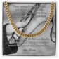 Cuban link chain with “Your Strength And Wisdom” message card – wise and strong dad gift