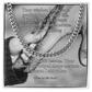 Cuban link chain with message “Your Wisdom Has Been” – father figure or mentor necklace gift