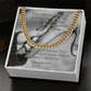 Cuban link chain with message “Your Wisdom Has Been” – father figure or mentor necklace gift