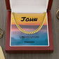 A Father’s Love Is a Quiet Force Cuban Link Necklace, Personalized Jewelry for Him - MySisterIsASurvivor