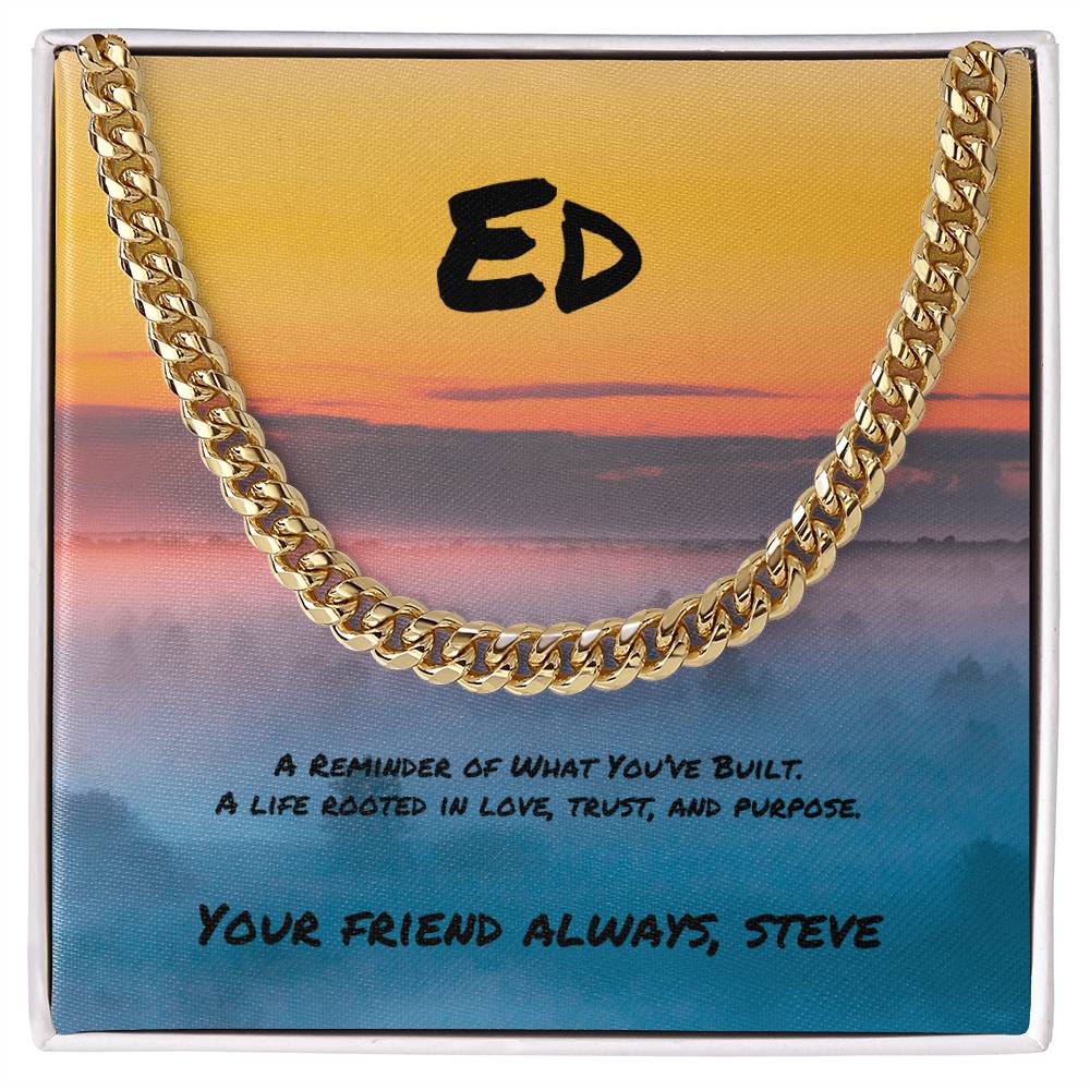 A Reminder of What You’ve Built Cuban Link Necklace, Custom Gift for a Remarkable Man - MySisterIsASurvivor