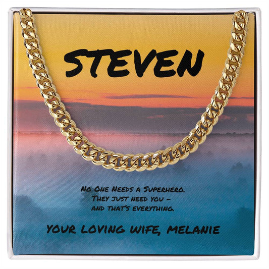 No One Needs a Superhero Cuban Link Necklace, Gift for a Real Hero in Your Life - MySisterIsASurvivor