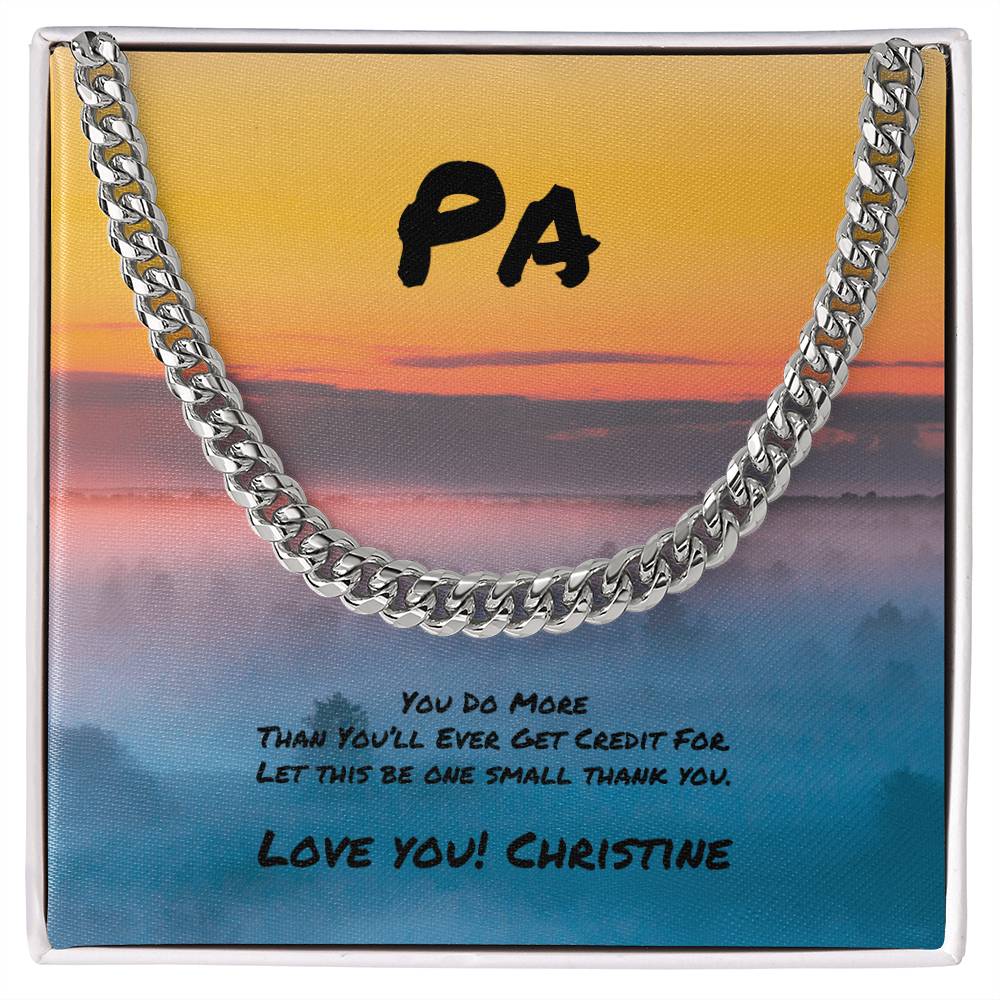 You Do More Than You’ll Ever Get Credit For Cuban Link Necklace, Gift for Incredible Men - MySisterIsASurvivor
