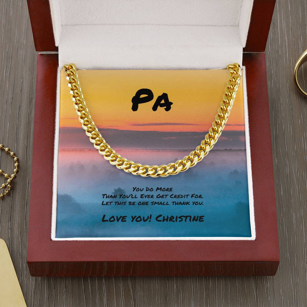 You Do More Than You’ll Ever Get Credit For Cuban Link Necklace, Gift for Incredible Men - MySisterIsASurvivor