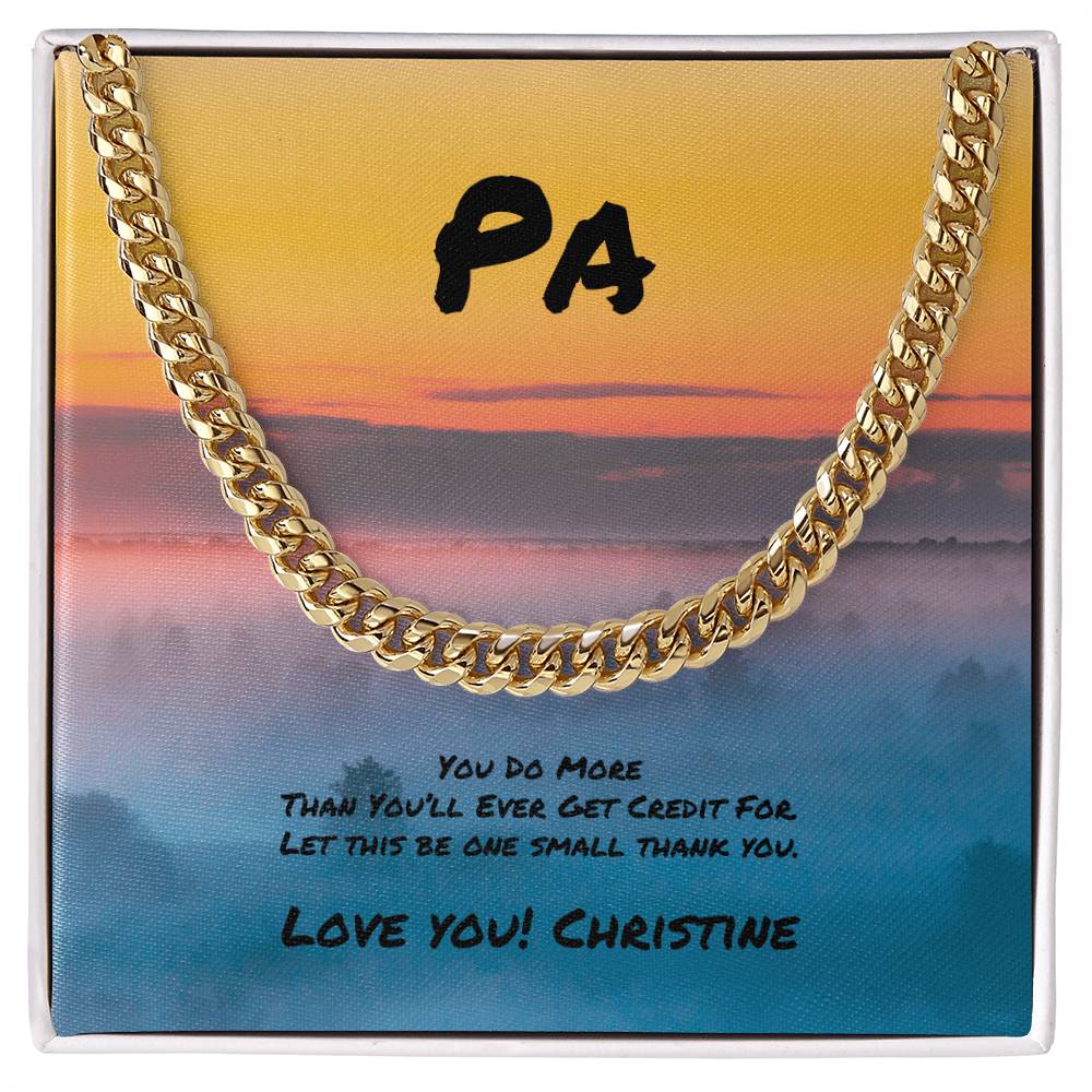 You Do More Than You’ll Ever Get Credit For Cuban Link Necklace, Gift for Incredible Men - MySisterIsASurvivor