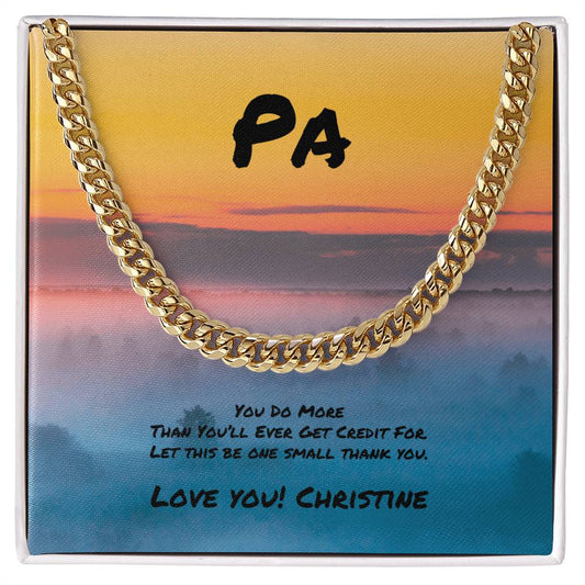 You Do More Than You’ll Ever Get Credit For Cuban Link Necklace, Gift for Incredible Men - MySisterIsASurvivor
