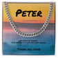 You Show Up. Always Cuban Link Necklace, Meaningful Gift for Supportive Men - MySisterIsASurvivor
